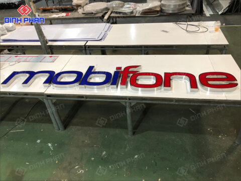 chữ inox mobifone