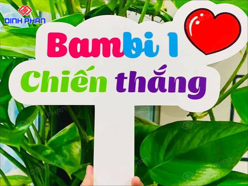 Bản in hashtag chụp ảnh cổ vũ