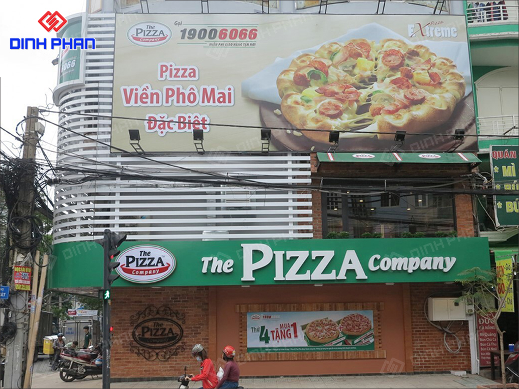 Biển quảng cáo đồ ăn vặt Pizza