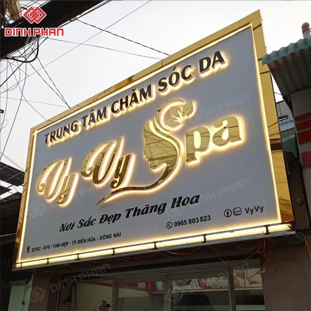 Bảng hiệu chữ nổi inox