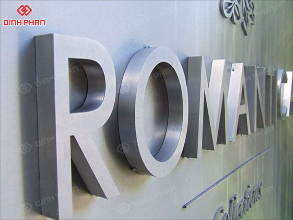 Chữ inox trắng mờ