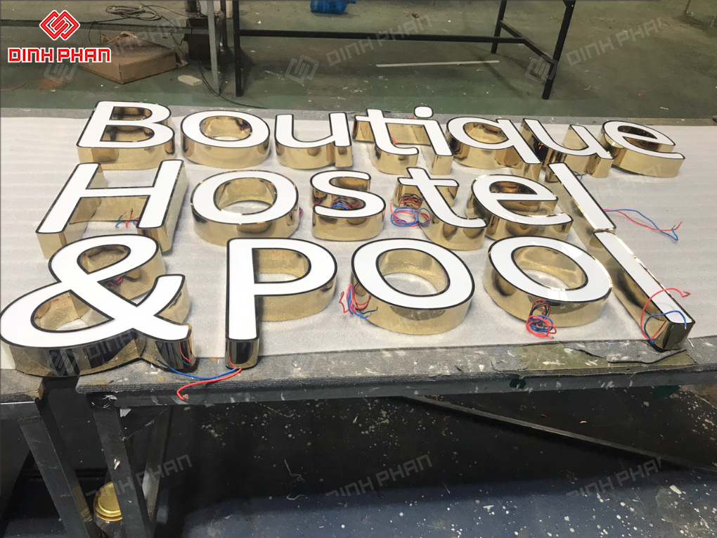 Chữ inox có đèn