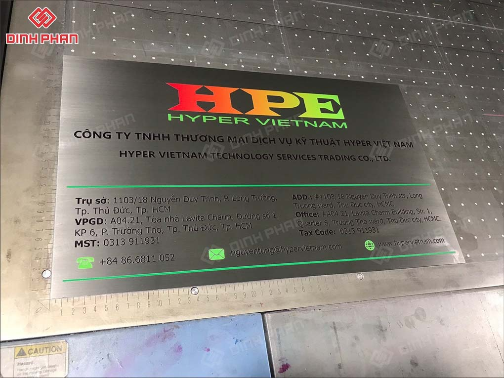 Chữ inox in UV