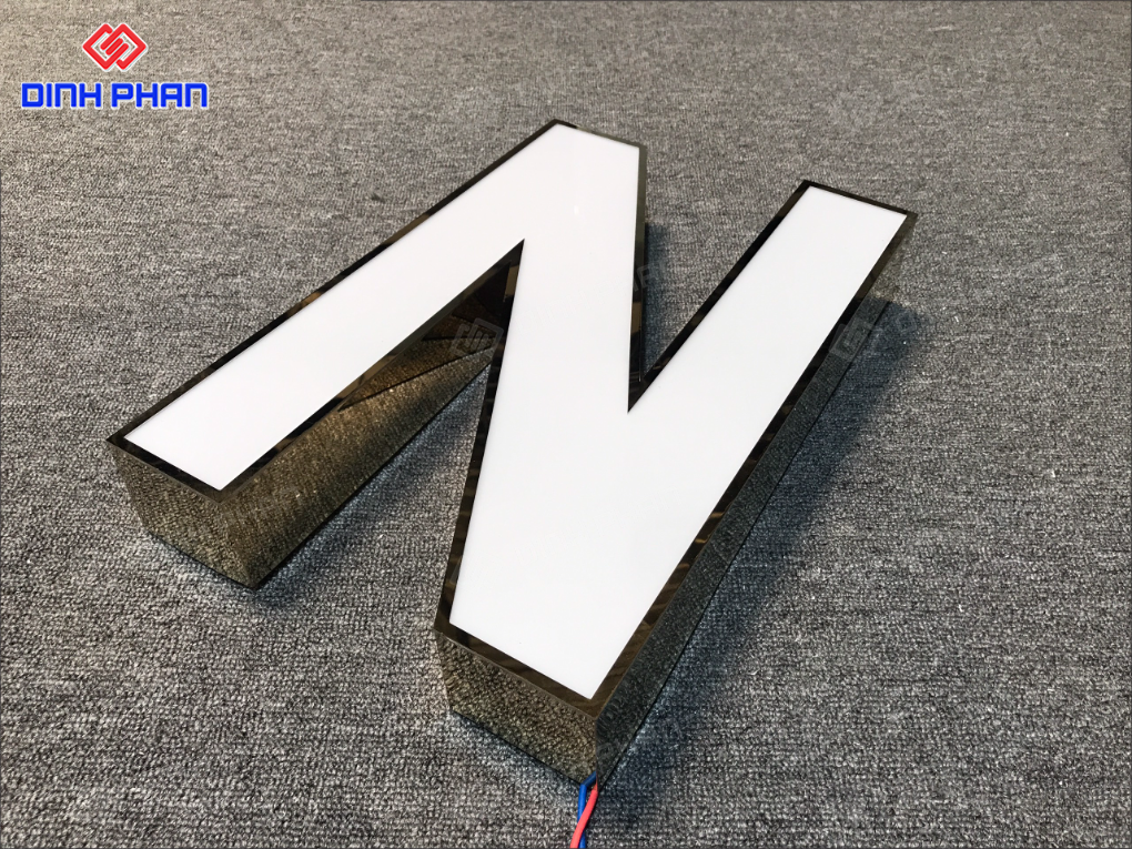 Chữ inox lọng viền