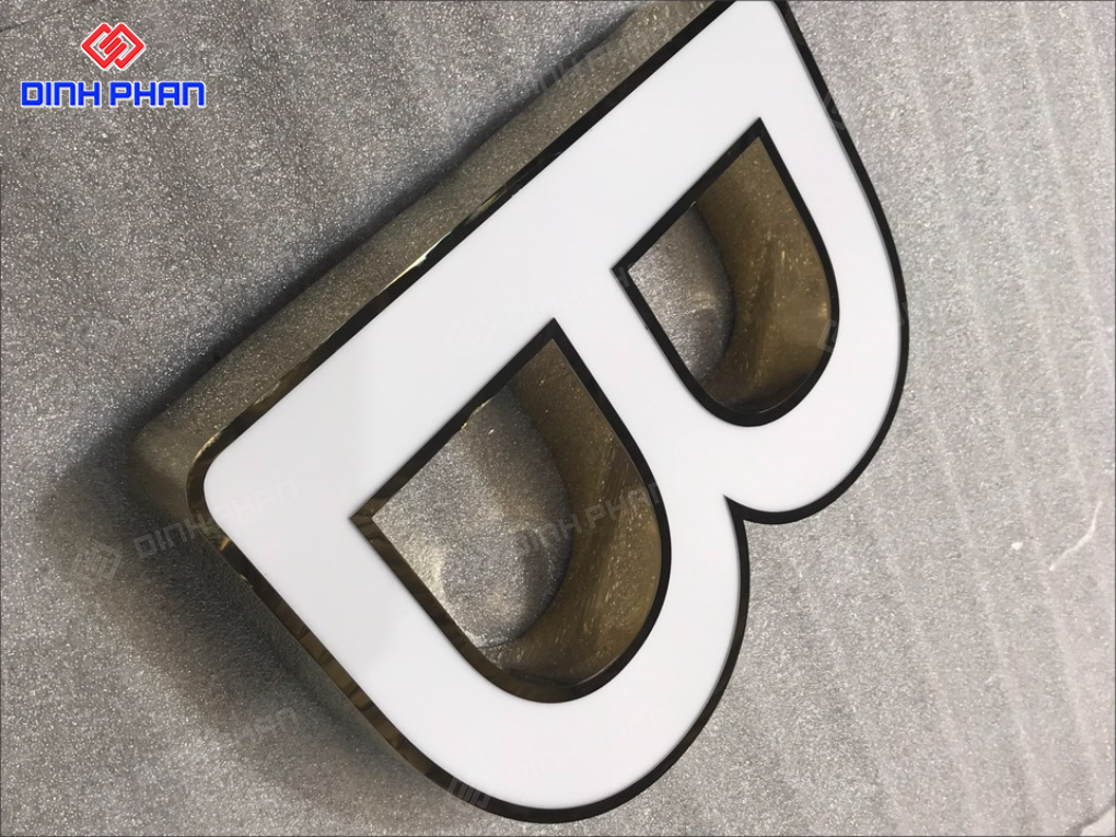 Báo giá gia công chữ inox mặt mica hút nổi mới nhất Chữ inox mặt mica hút nổi