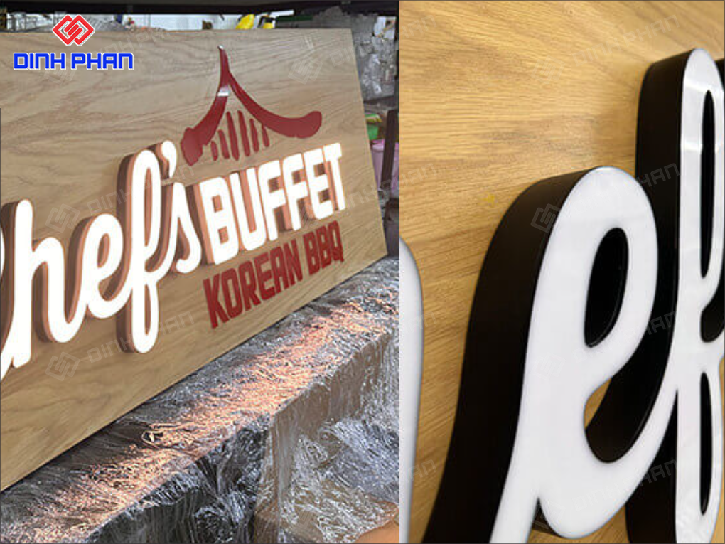 Chữ mica chân fomex