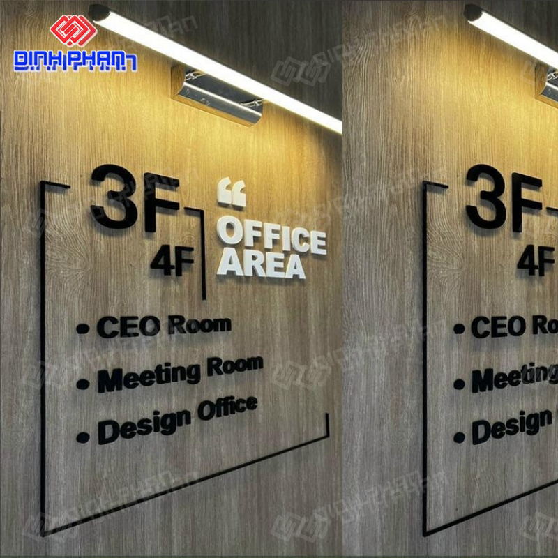 Chữ alu dán tường nhiều màu, thiết kế theo yêu cầu Chữ alu dán tường