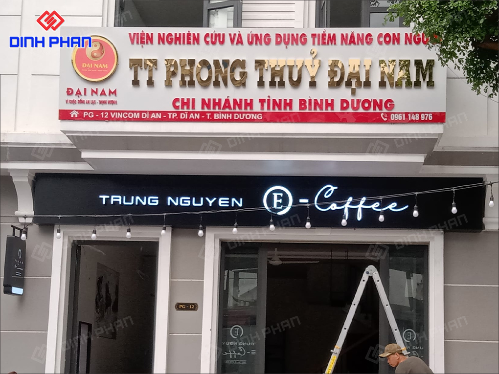 Chữ Alu sáng chân, chữ nổi hắt sáng chân bền đẹp Chữ Alu sáng chân