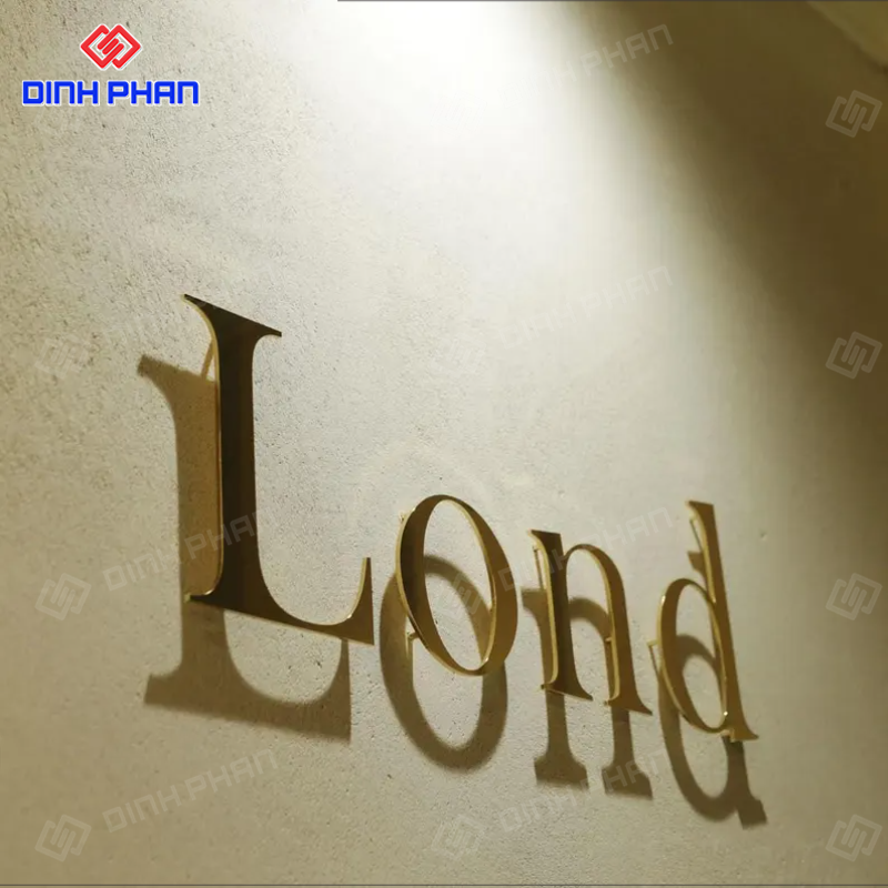 Chữ alu vàng xước