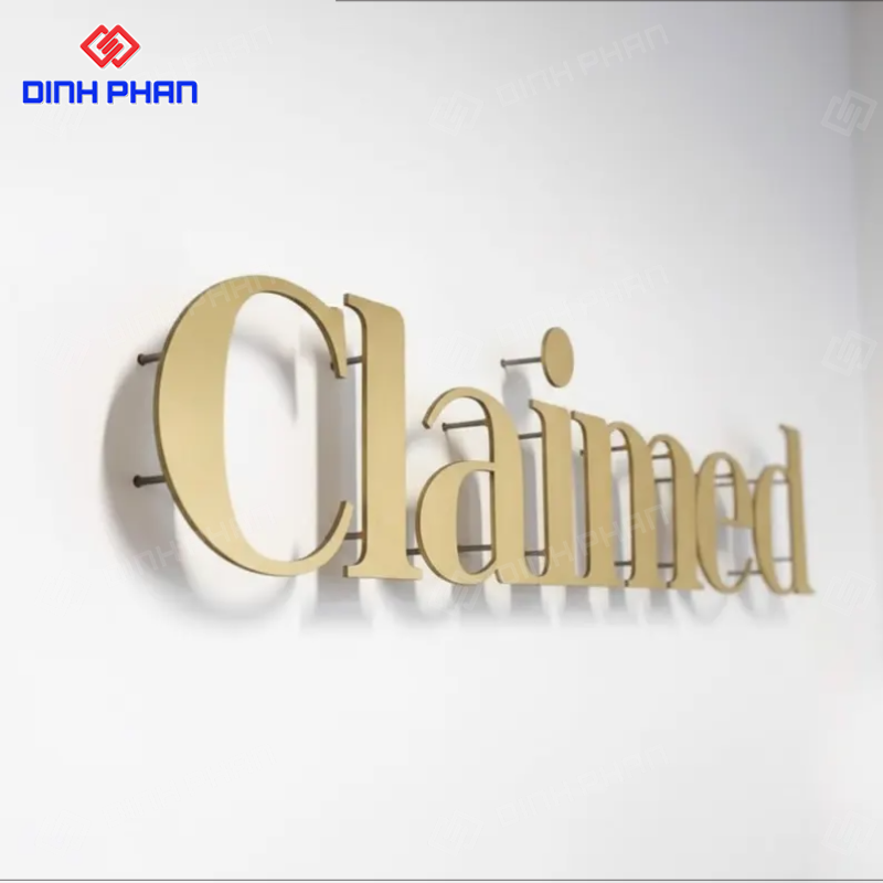 Chữ alu vàng xước