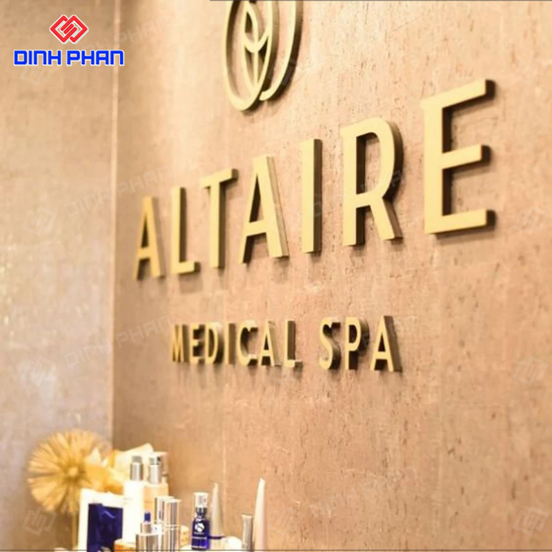 Chữ alu vàng xước