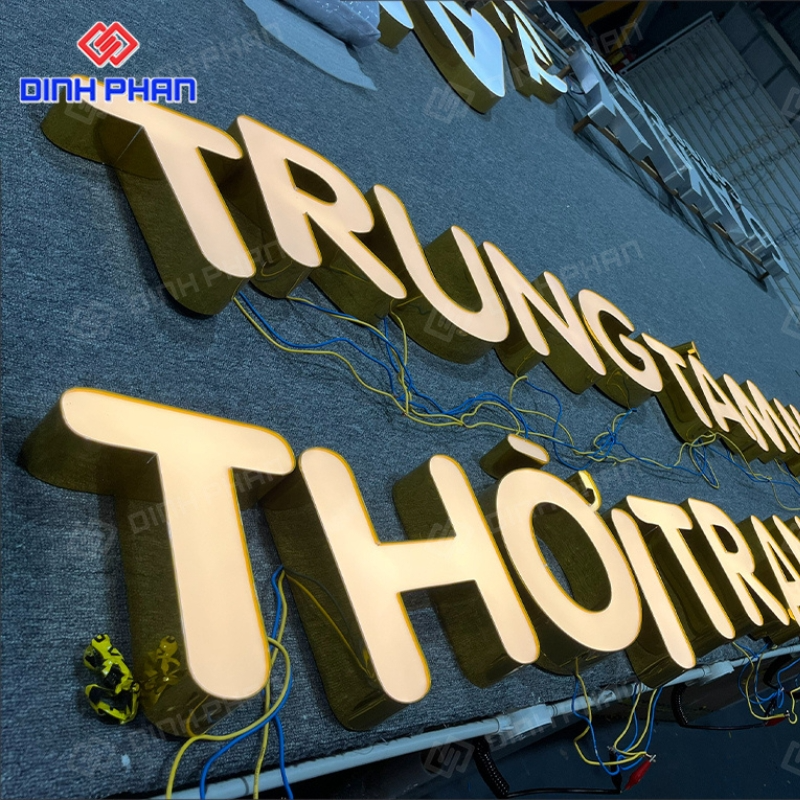 Gia công chữ nhôm vàng gương uy tín, chất lượng giá rẻ Chữ nhôm vàng gương