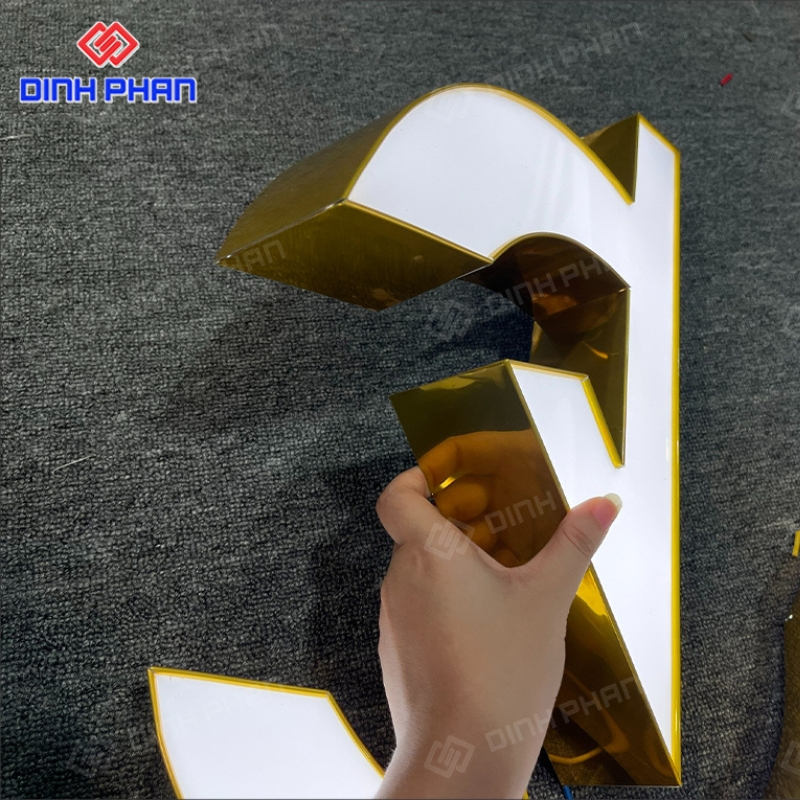 Gia công chữ nhôm vàng gương uy tín, chất lượng giá rẻ Chữ nhôm vàng gương