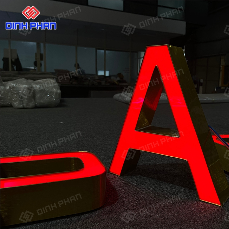 Gia công chữ nhôm vàng gương uy tín, chất lượng giá rẻ Chữ nhôm vàng gương