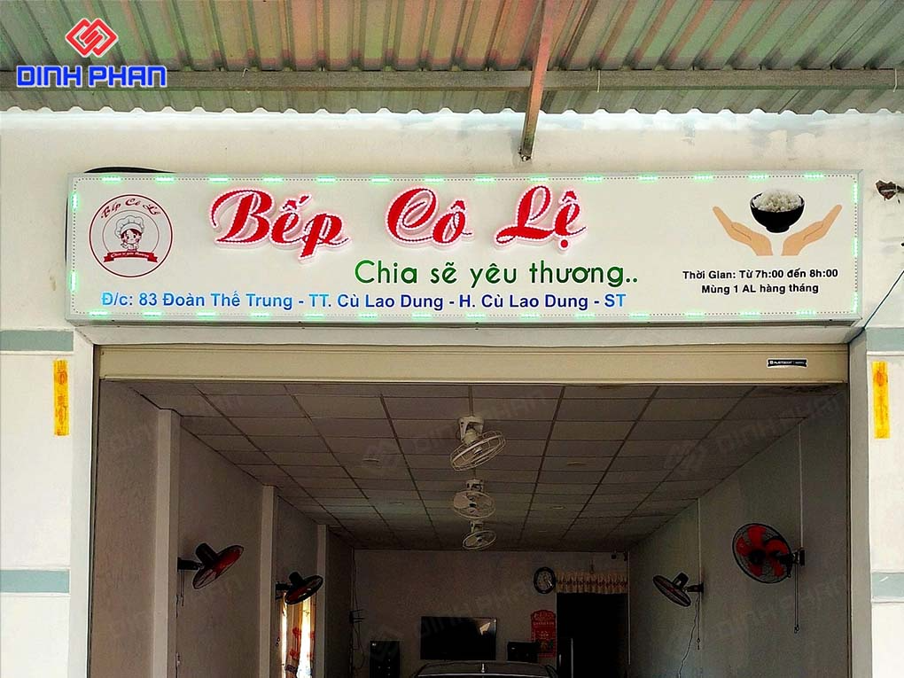 Chữ nổi mica đèn LED