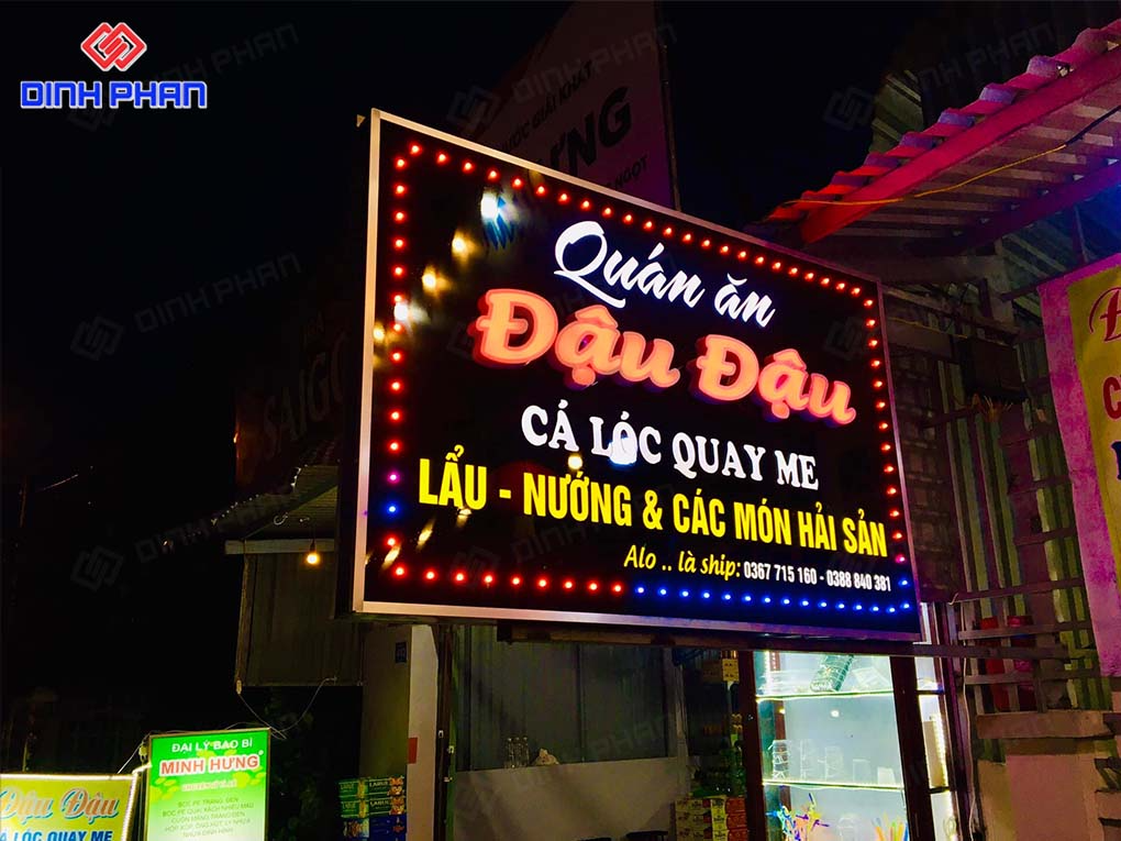 Chữ nổi mica đèn LED
