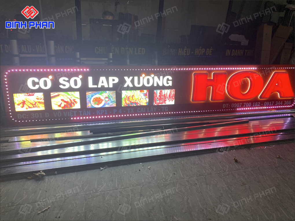 Chữ nổi mica đèn LED