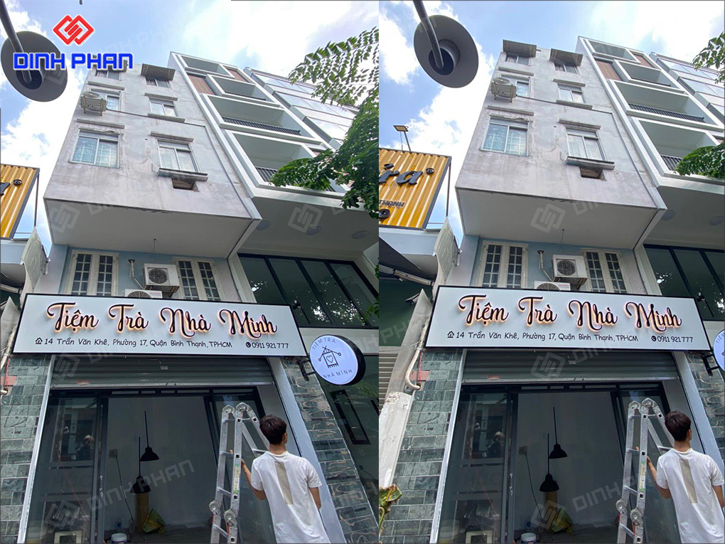 Giá thi công bảng hiệu alu