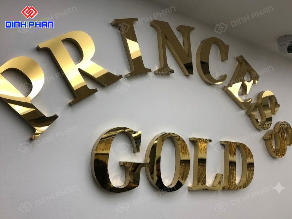 Chữ Inox Mạ Đồng Đẹp, Sang Trọng, Gia Công Theo Yêu Cầu Chữ inox mạ đồng