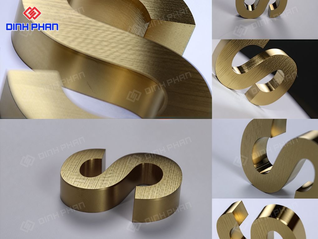 Chữ Inox Mạ Đồng Đẹp, Sang Trọng, Gia Công Theo Yêu Cầu Chữ inox mạ đồng