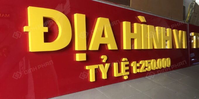 Làm biển Alu Chữ Nổi
