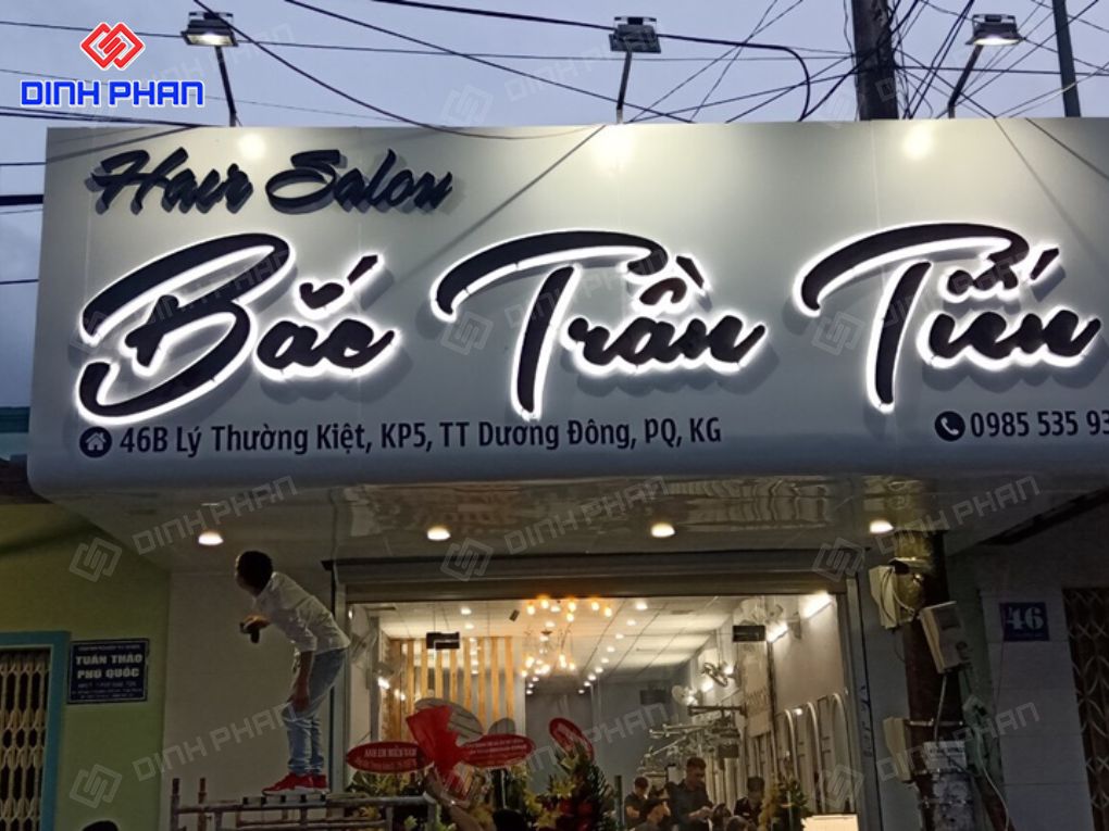 Làm biển Alu Chữ Nổi
